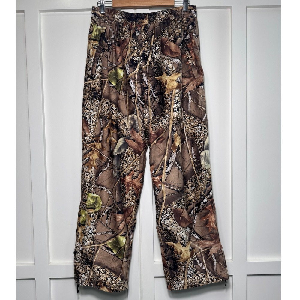 WFS Burly Camo Tan Mens Hunting Pants Mesh‎ Lined Woodland Camouflage WK350 L